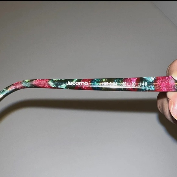 Vintage Jacomo Womens Italy Sunglasses Round Tortoise Teal Designer Gold Brass - Picture 9 of 10